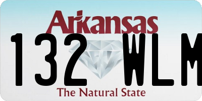 AR license plate 132WLM