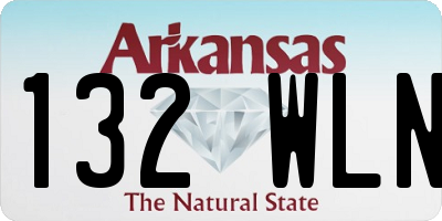 AR license plate 132WLN