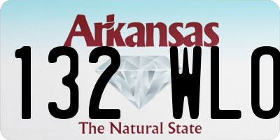 AR license plate 132WLO