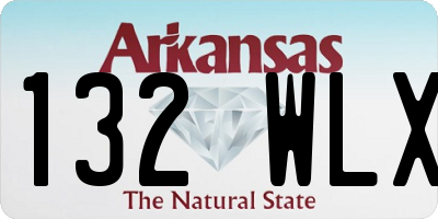 AR license plate 132WLX