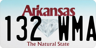 AR license plate 132WMA