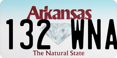 AR license plate 132WNA
