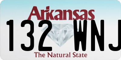 AR license plate 132WNJ