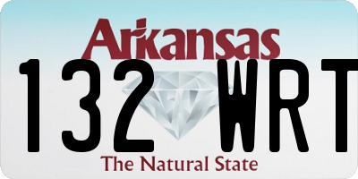AR license plate 132WRT