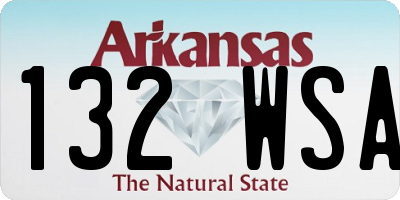 AR license plate 132WSA