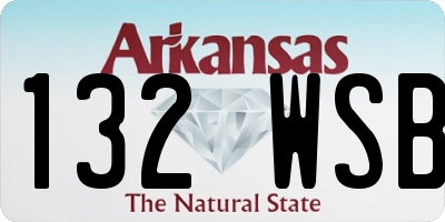 AR license plate 132WSB