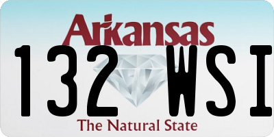 AR license plate 132WSI