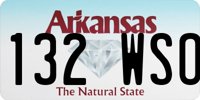 AR license plate 132WSO
