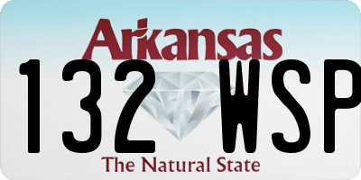AR license plate 132WSP