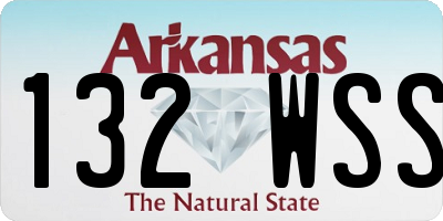 AR license plate 132WSS