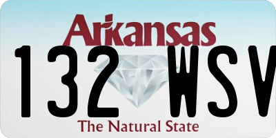 AR license plate 132WSV