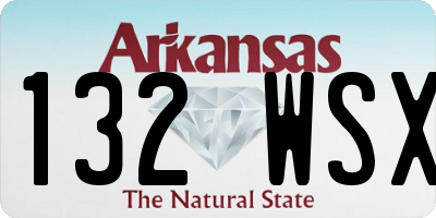 AR license plate 132WSX