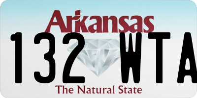 AR license plate 132WTA