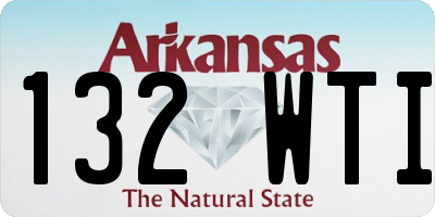 AR license plate 132WTI