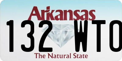 AR license plate 132WTO