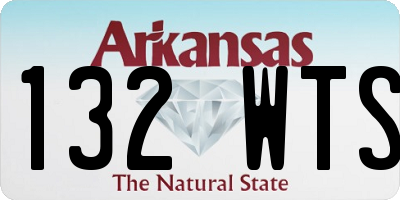 AR license plate 132WTS