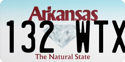 AR license plate 132WTX