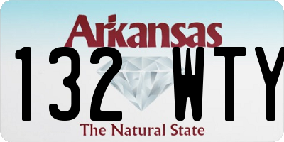 AR license plate 132WTY