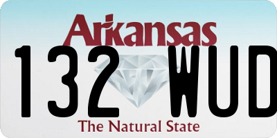 AR license plate 132WUD