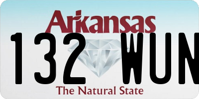 AR license plate 132WUN