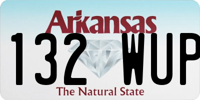 AR license plate 132WUP