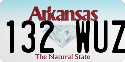AR license plate 132WUZ