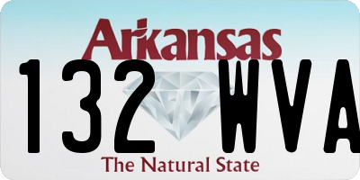 AR license plate 132WVA