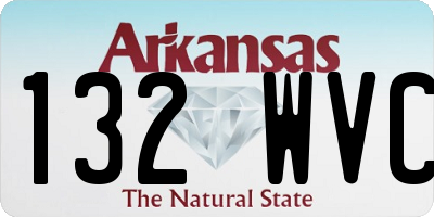 AR license plate 132WVC