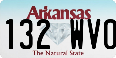 AR license plate 132WVO