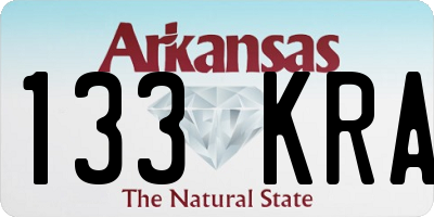AR license plate 133KRA