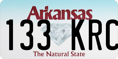 AR license plate 133KRC
