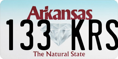 AR license plate 133KRS