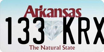 AR license plate 133KRX