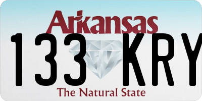 AR license plate 133KRY