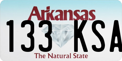 AR license plate 133KSA