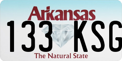 AR license plate 133KSG