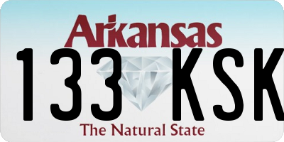AR license plate 133KSK
