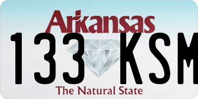 AR license plate 133KSM
