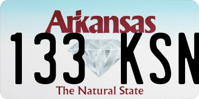 AR license plate 133KSN