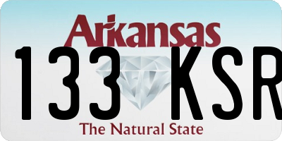 AR license plate 133KSR