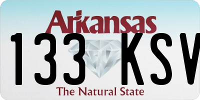 AR license plate 133KSV