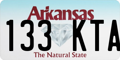 AR license plate 133KTA