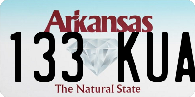 AR license plate 133KUA
