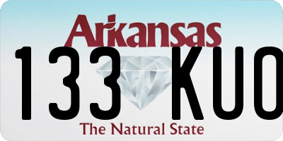 AR license plate 133KUO