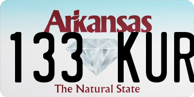 AR license plate 133KUR