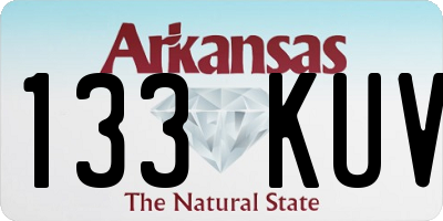 AR license plate 133KUV