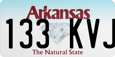 AR license plate 133KVJ