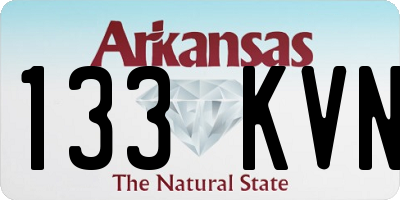 AR license plate 133KVN