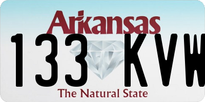 AR license plate 133KVW