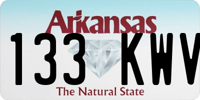 AR license plate 133KWV